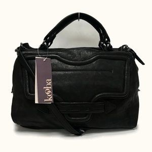 KOOBA Grove Black Leather Satchel